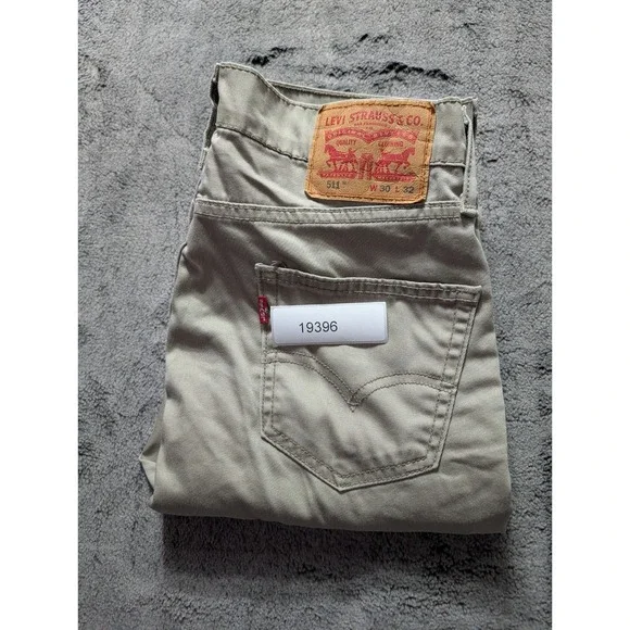 Levi's 511 Slim Straight Men's Pants Size 30x32 Khaki - Picture 12 of 12